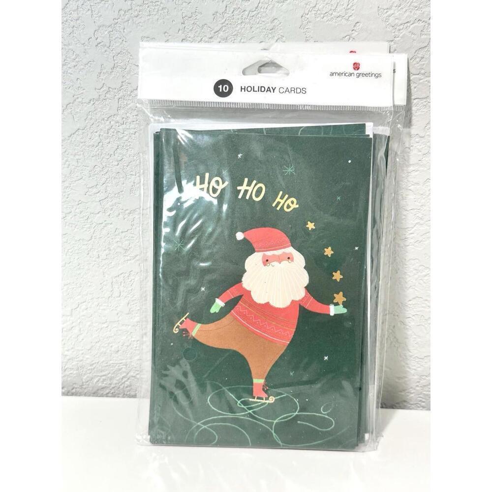 NEW american greetings Holiday Cards Santa Clause 10 Christmas Cards Set of 3 - Picture 6 of 6
